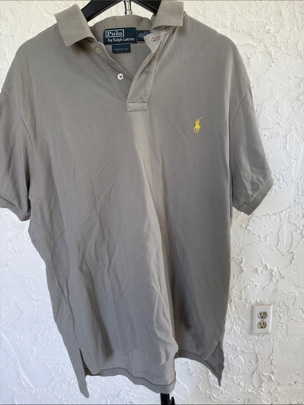 Polo by Ralph Lauren Taupe Polo with Yellow Pony Logo